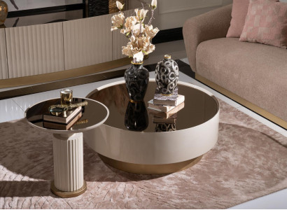 Complete e Coffee table Side table Sofa table Coffee table Beige Luxury